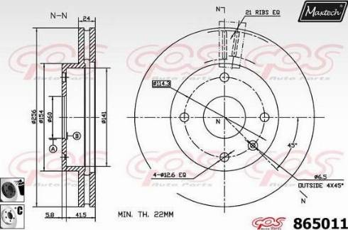 Maxtech 865011.6060 - Discofreno autozon.pro