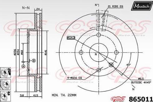 Maxtech 865011.6880 - Discofreno autozon.pro