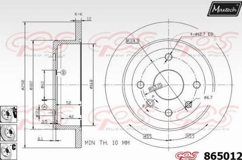 Maxtech 865012.6880 - Discofreno autozon.pro