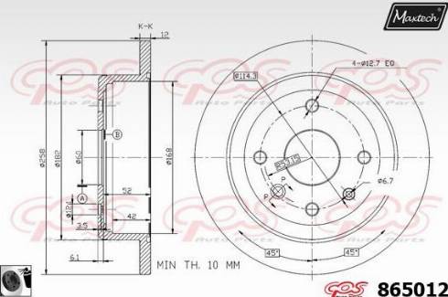 Maxtech 865012.0060 - Discofreno autozon.pro