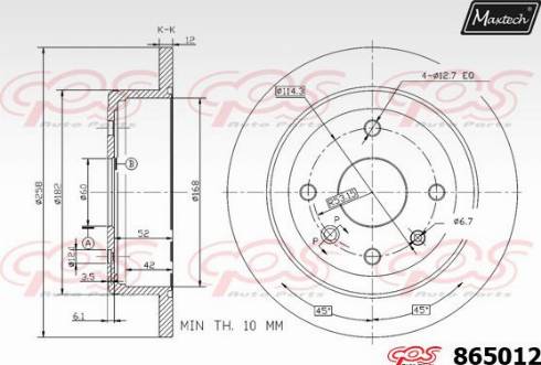 Maxtech 865012.0000 - Discofreno autozon.pro