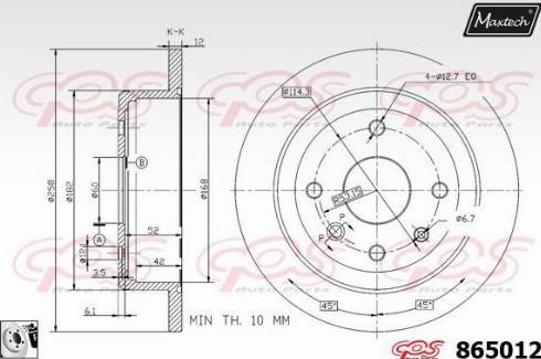 Maxtech 865012.0080 - Discofreno autozon.pro