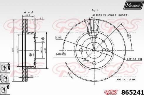 Maxtech 865241.6980 - Discofreno autozon.pro