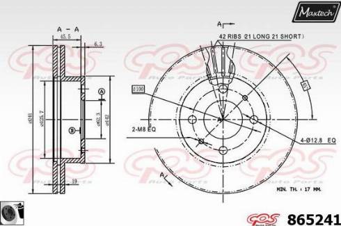 Maxtech 865241.0060 - Discofreno autozon.pro