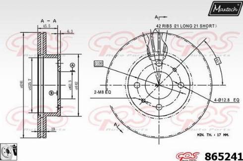 Maxtech 865241.0080 - Discofreno autozon.pro