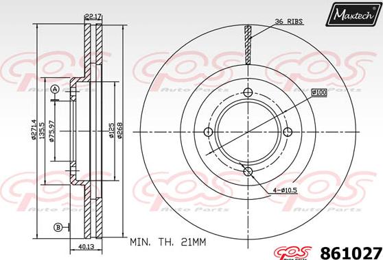 Maxtech 865241 - Discofreno autozon.pro