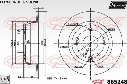 Maxtech 865248.0080 - Discofreno autozon.pro