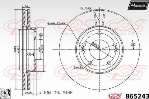 Maxtech 865243.0080 - Discofreno autozon.pro