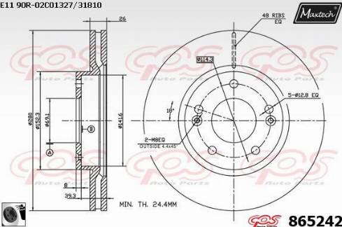 Maxtech 865242.0060 - Discofreno autozon.pro