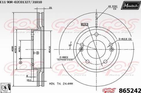 Maxtech 865242.0080 - Discofreno autozon.pro