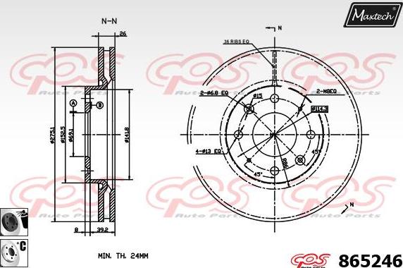 Maxtech 865242 - Discofreno autozon.pro