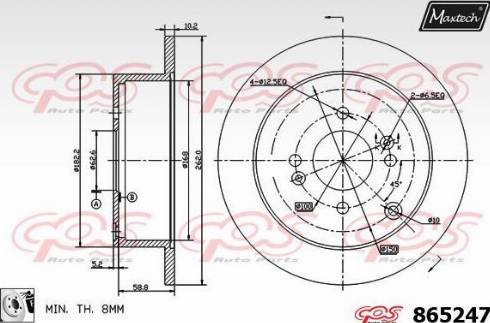 Maxtech 865247.0080 - Discofreno autozon.pro