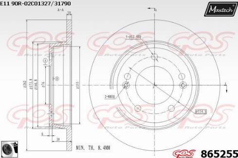 Maxtech 865255.0060 - Discofreno autozon.pro