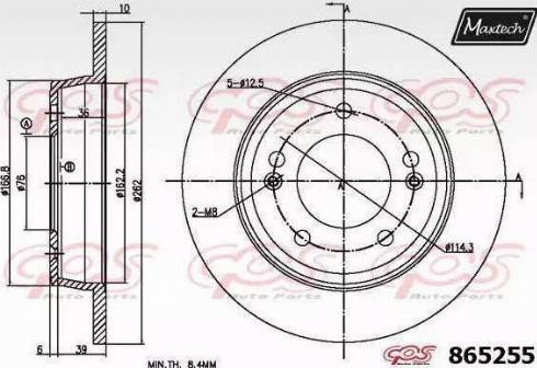 Maxtech 865255.0000 - Discofreno autozon.pro