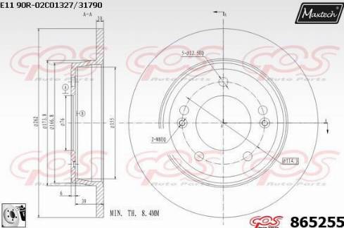 Maxtech 865255.0080 - Discofreno autozon.pro