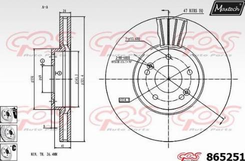 Maxtech 865251.6980 - Discofreno autozon.pro