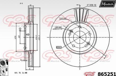 Maxtech 865251.6060 - Discofreno autozon.pro