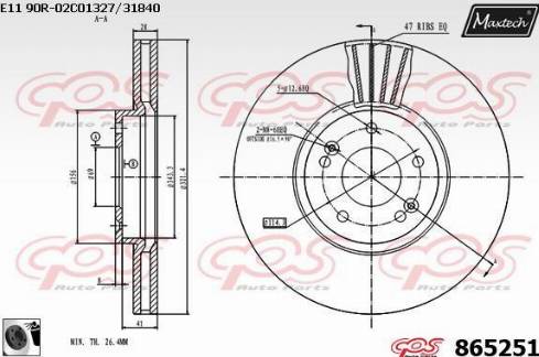 Maxtech 865251.0060 - Discofreno autozon.pro