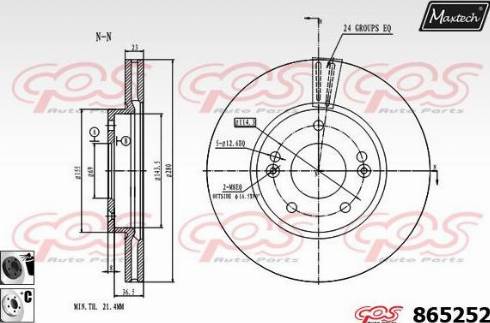 Maxtech 865252.6060 - Discofreno autozon.pro