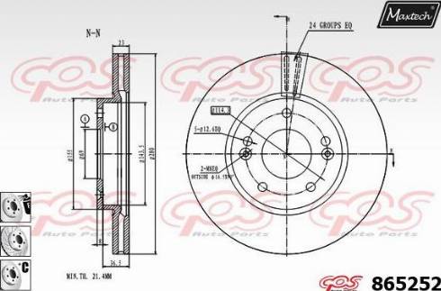 Maxtech 865252.6880 - Discofreno autozon.pro