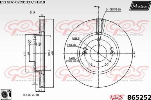 Maxtech 865252.0060 - Discofreno autozon.pro