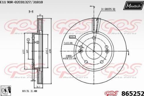 Maxtech 865252.0080 - Discofreno autozon.pro