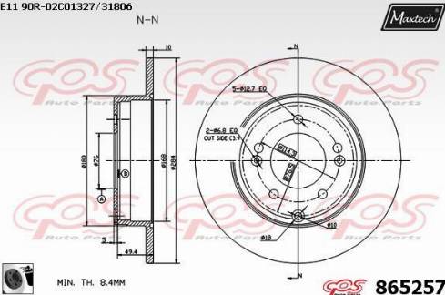 Maxtech 865257.0060 - Discofreno autozon.pro