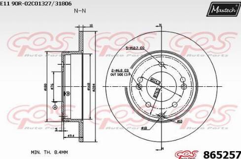 Maxtech 865257.0000 - Discofreno autozon.pro