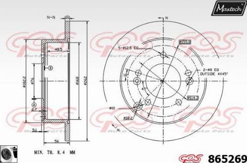 Maxtech 865269.0060 - Discofreno autozon.pro