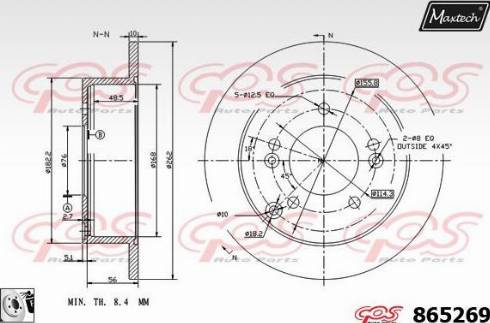 Maxtech 865269.0080 - Discofreno autozon.pro