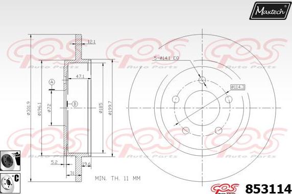 Maxtech 865269 - Discofreno autozon.pro