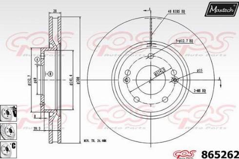 Maxtech 865262.6880 - Discofreno autozon.pro