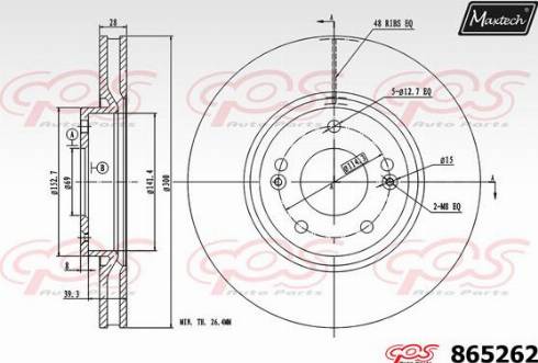 Maxtech 865262.0000 - Discofreno autozon.pro