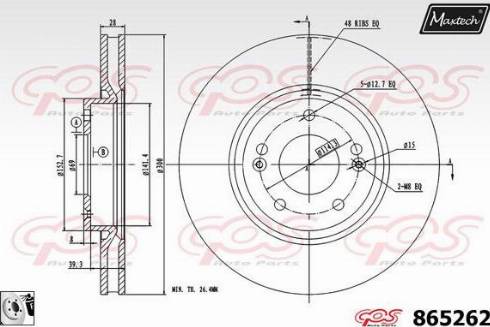 Maxtech 865262.0080 - Discofreno autozon.pro