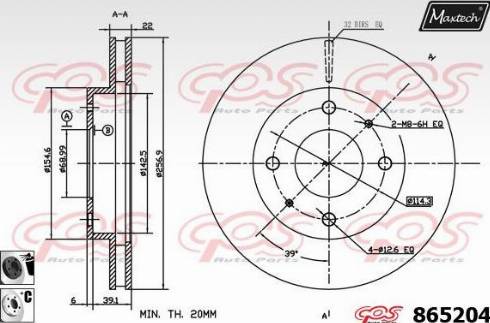 Maxtech 865204.6060 - Discofreno autozon.pro