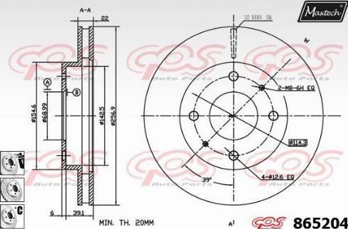 Maxtech 865204.6880 - Discofreno autozon.pro