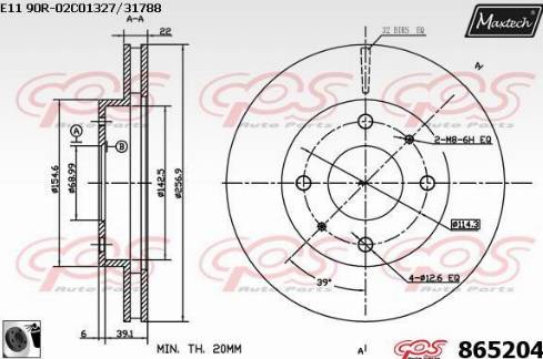 Maxtech 865204.0060 - Discofreno autozon.pro