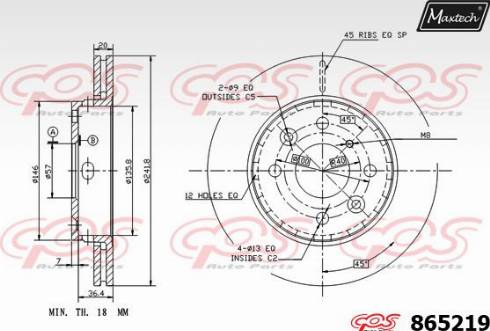 Maxtech 865219.0000 - Discofreno autozon.pro