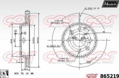 Maxtech 865219.0080 - Discofreno autozon.pro