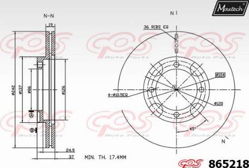 Maxtech 865218.0000 - Discofreno autozon.pro