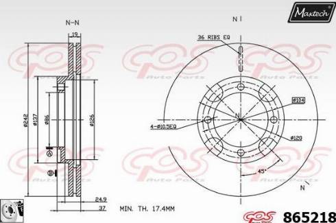 Maxtech 865218.0080 - Discofreno autozon.pro