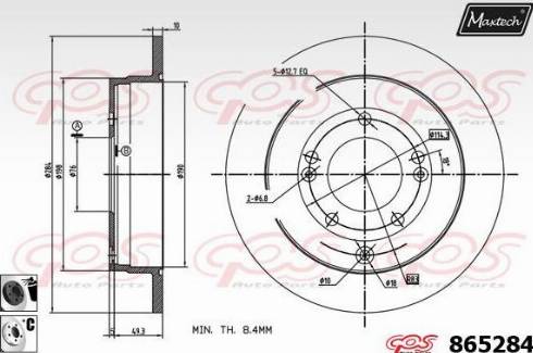 Maxtech 865284.6060 - Discofreno autozon.pro