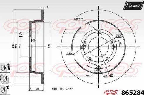 Maxtech 865284.6880 - Discofreno autozon.pro