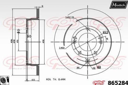 Maxtech 865284.0060 - Discofreno autozon.pro