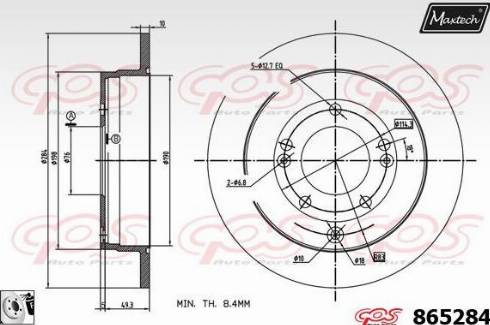 Maxtech 865284.0080 - Discofreno autozon.pro