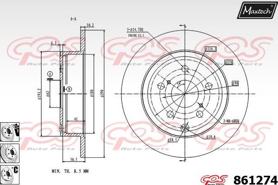 Maxtech 871507 - Discofreno autozon.pro