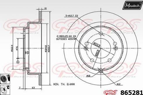 Maxtech 865281.6060 - Discofreno autozon.pro