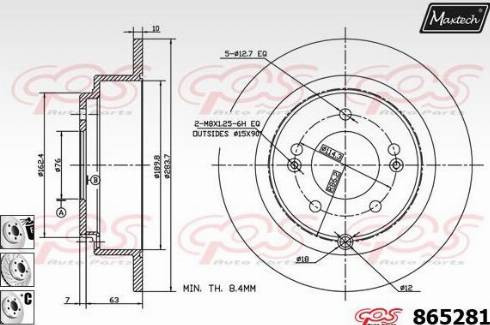 Maxtech 865281.6880 - Discofreno autozon.pro