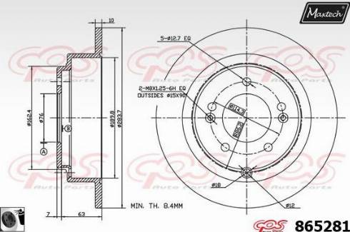 Maxtech 865281.0060 - Discofreno autozon.pro