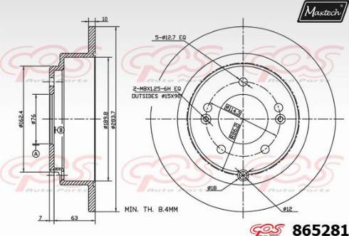 Maxtech 865281.0000 - Discofreno autozon.pro